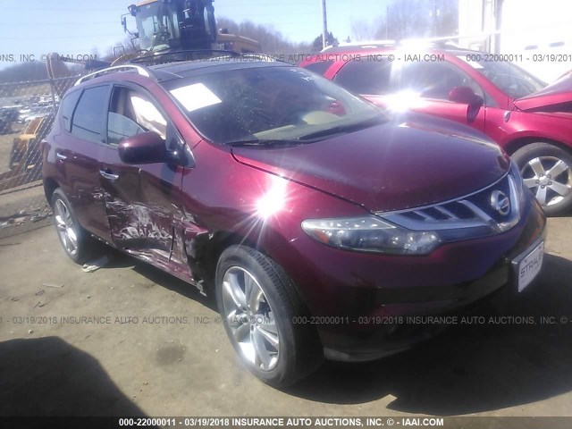 JN8AZ1MW2BW152168 - 2011 NISSAN MURANO S/SL/LE MAROON photo 1