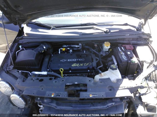 1G1JA5SH8C4116182 - 2012 CHEVROLET SONIC LS 黑色 照片 10