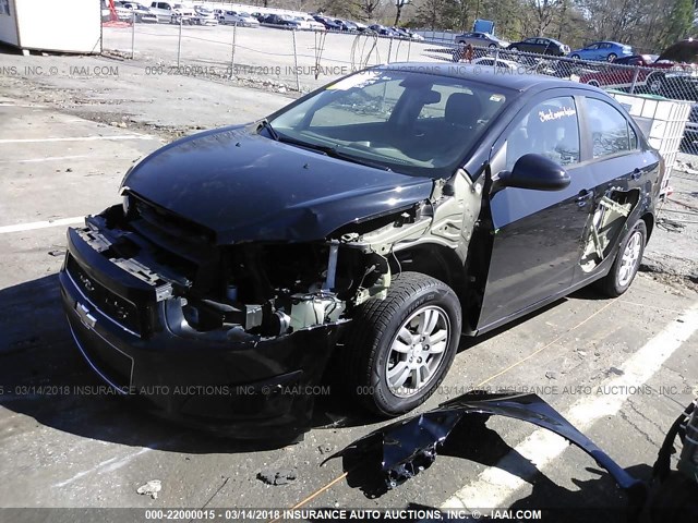 1G1JA5SH8C4116182 - 2012 CHEVROLET SONIC LS 黑色 照片 2