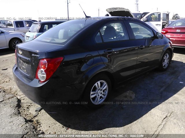 1G1JA5SH8C4116182 - 2012 CHEVROLET SONIC LS 黑色 照片 4