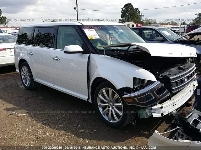 2FMGK5D85EBD36668 - 2014 FORD FLEX LIMITED WHITE photo 1