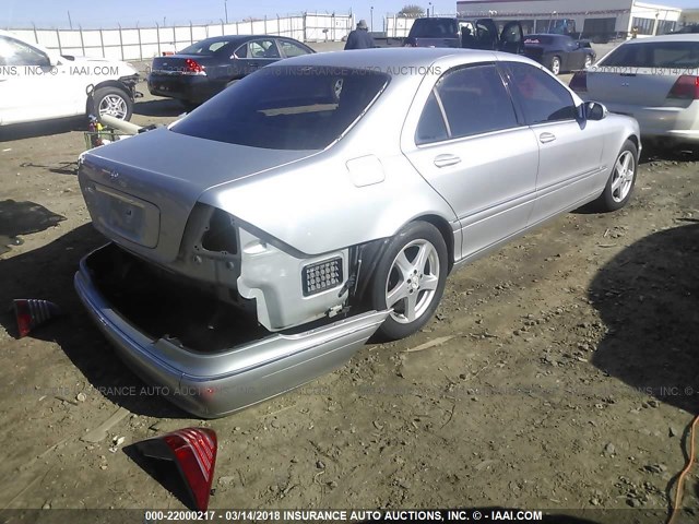 WDBNG70J24A421946 - 2004 MERCEDES-BENZ S 430 SILVER photo 4