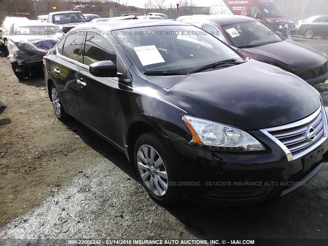 3N1AB7AP3EL684784 - 2014 NISSAN SENTRA S/SV/SR/SL BLACK photo 1