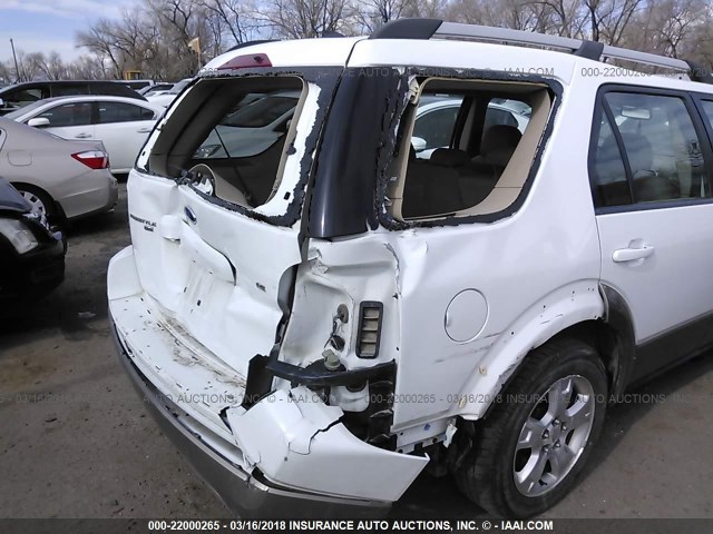 1FMDK05107GA03989 - 2007 FORD FREESTYLE SEL WHITE photo 6