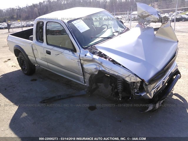 5TEWN72N84Z388937 - 2004 TOYOTA TACOMA XTRACAB SILVER photo 1