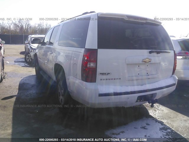 1GNFK16317J160332 - 2007 CHEVROLET SUBURBAN K1500 WHITE photo 3