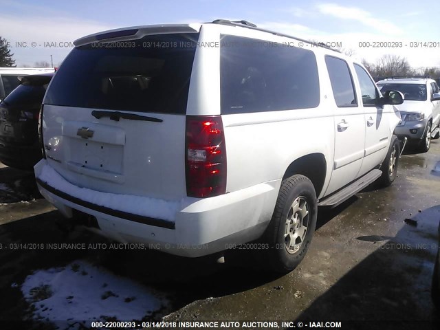 1GNFK16317J160332 - 2007 CHEVROLET SUBURBAN K1500 WHITE photo 4