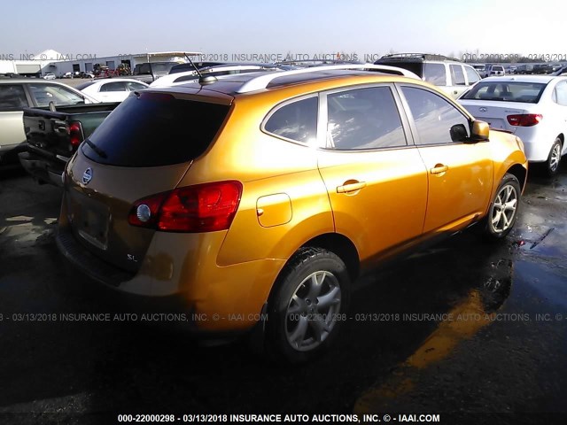 JN8AS58T68W005663 - 2008 NISSAN ROGUE S/SL ORANGE photo 4