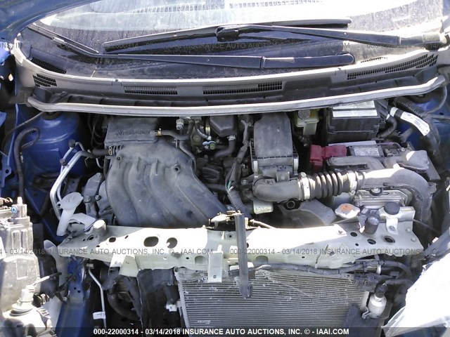 3N1CE2CP2FL387023 - 2015 NISSAN VERSA NOTE S/S PLUS/SV/SL/SR BLUE photo 10