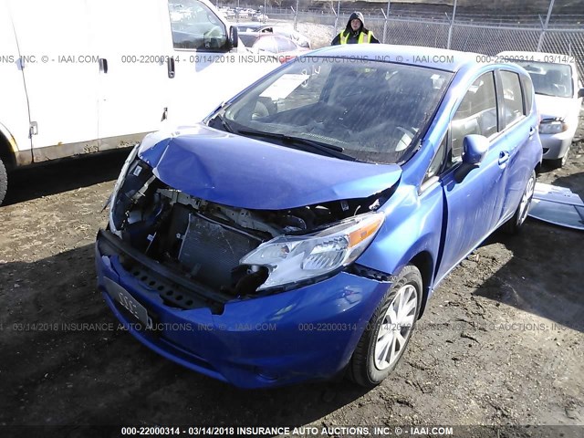 3N1CE2CP2FL387023 - 2015 NISSAN VERSA NOTE S/S PLUS/SV/SL/SR BLUE photo 2