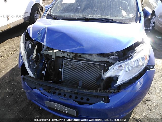 3N1CE2CP2FL387023 - 2015 NISSAN VERSA NOTE S/S PLUS/SV/SL/SR BLUE photo 6
