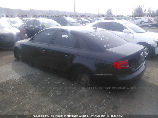 WAULF78K89N032881 - 2009 AUDI A4 2.0T QUATTRO BLACK photo 3