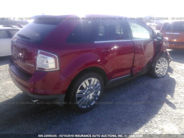 2FMDK3KC8ABA80745 - 2010 FORD EDGE LIMITED MAROON photo 4