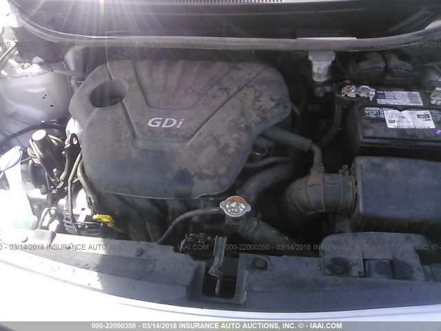 KNADM4A33D6242352 - 2013 KIA RIO LX SILVER photo 10