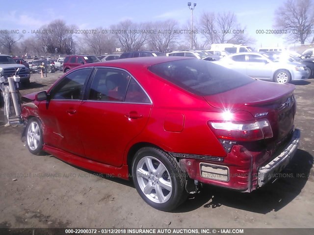 4T1BE46K57U040051 - 2007 TOYOTA CAMRY NEW GENERAT CE/LE/XLE/SE RED photo 3