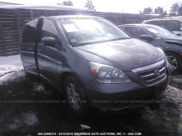 5FNRL38657B448383 - 2007 HONDA ODYSSEY EXL ნაცრისფერი ფოტო 1