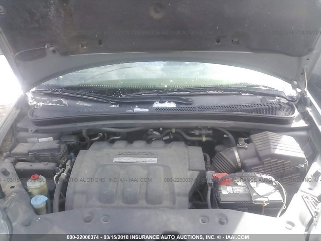 5FNRL38657B448383 - 2007 HONDA ODYSSEY EXL ნაცრისფერი ფოტო 10