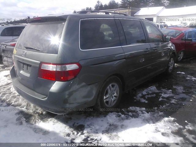 5FNRL38657B448383 - 2007 HONDA ODYSSEY EXL ნაცრისფერი ფოტო 4