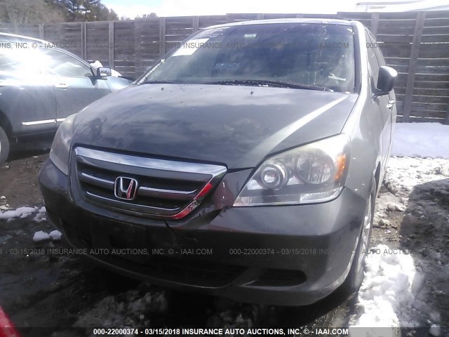 5FNRL38657B448383 - 2007 HONDA ODYSSEY EXL ნაცრისფერი ფოტო 6