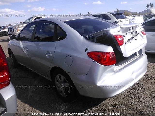 KMHDU46D07U107734 - 2007 HYUNDAI ELANTRA GLS/SE/LIMITED SILVER photo 3