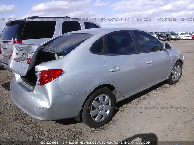 KMHDU46D07U107734 - 2007 HYUNDAI ELANTRA GLS/SE/LIMITED SILVER photo 4