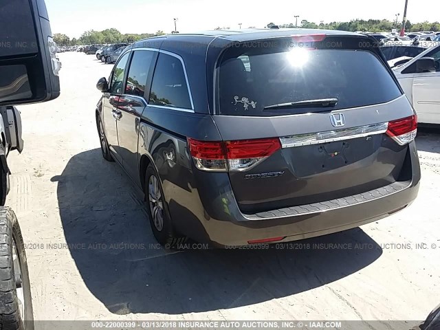 5FNRL5H61EB036227 - 2014 HONDA ODYSSEY EXL GRAY photo 3