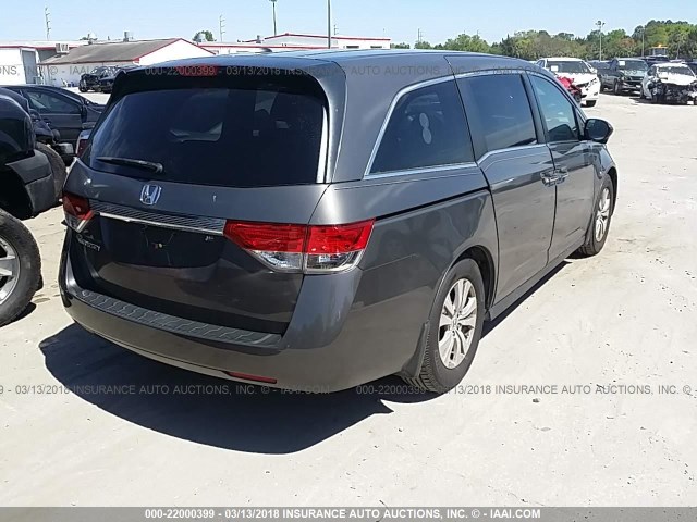 5FNRL5H61EB036227 - 2014 HONDA ODYSSEY EXL GRAY photo 4