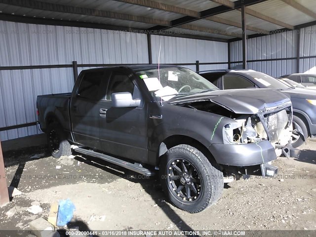 1FTRW12W67FA15638 - 2007 FORD F150 SUPERCREW GRAY photo 1