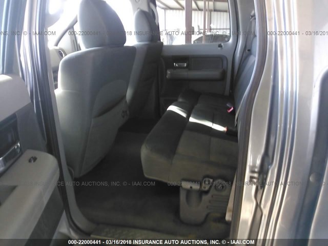 1FTRW12W67FA15638 - 2007 FORD F150 SUPERCREW GRAY photo 8