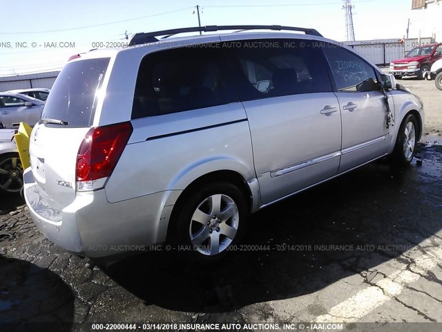 5N1BV28U94N327806 - 2004 NISSAN QUEST S/SE/SL SILVER photo 4