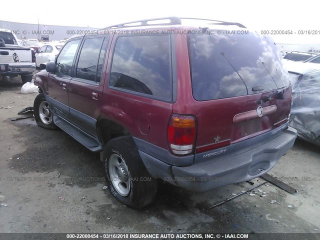 4M2ZU86P61UJ12157 - 2001 MERCURY MOUNTAINEER  RED photo 3