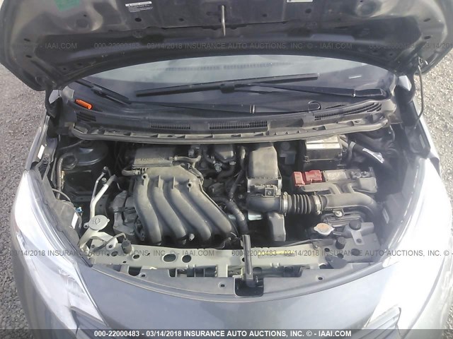 3N1CE2CP0GL362946 - 2016 NISSAN VERSA NOTE S/S PLUS/SV/SL/SR GRAY photo 10