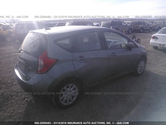 3N1CE2CP0GL362946 - 2016 NISSAN VERSA NOTE S/S PLUS/SV/SL/SR GRAY photo 4