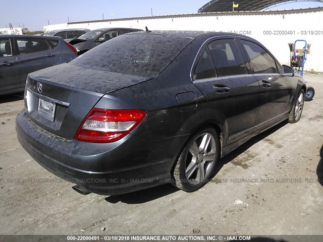 WDDGF5EB6BA461422 - 2011 MERCEDES-BENZ C 300 GRAY photo 4