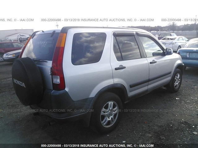 JHLRD788X2C000719 - 2002 HONDA CR-V EX SILVER photo 4