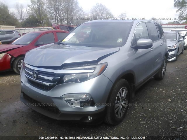 5FNYF5H30HB036765 - 2017 HONDA PILOT EX GRAY photo 2