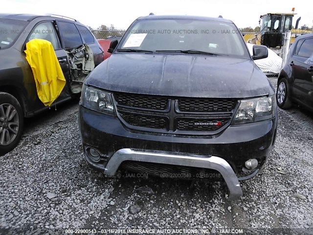 3C4PDCGB4JT157594 - 2018 DODGE JOURNEY CROSSROAD BLACK photo 6