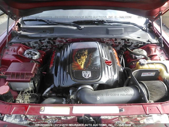 2B3KA53H36H489021 - 2006 DODGE CHARGER R/T RED photo 10