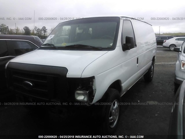 1FTNE24LX8DA06884 - 2008 FORD ECONOLINE E250 VAN WHITE photo 2