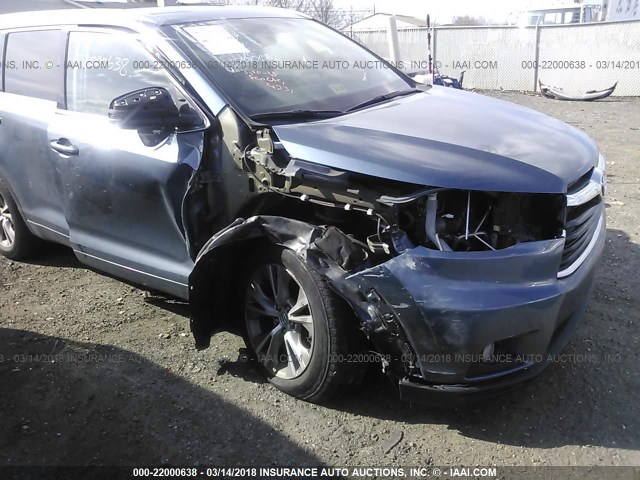 5TDJKRFH0ES024223 - 2014 TOYOTA HIGHLANDER XLE 灰色 照片 6