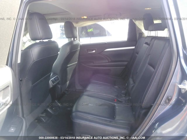 5TDJKRFH0ES024223 - 2014 TOYOTA HIGHLANDER XLE 灰色 照片 8