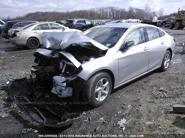 1G1ZB5ST4GF278387 - 2016 CHEVROLET MALIBU LS Gümüş foto 2
