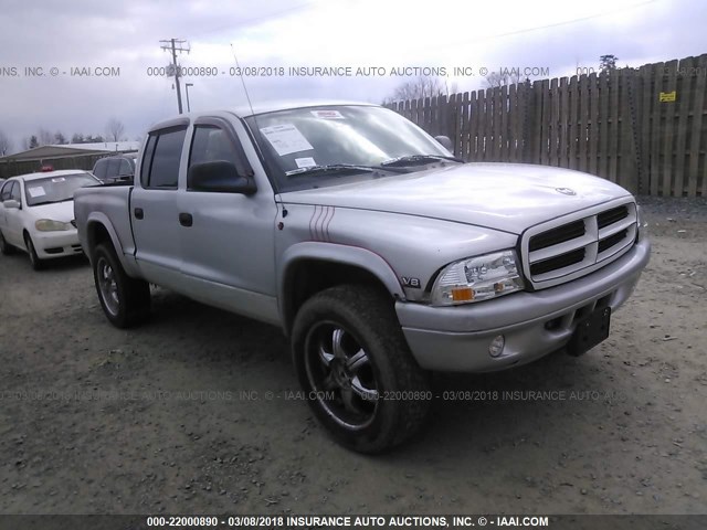 1B7HG38N52S670540 - 2002 DODGE DAKOTA QUAD SPORT/QUAD R/T SILVER photo 1