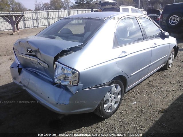 KNAFE121085518046 - 2008 KIA SPECTRA EX/LX/SX SILVER photo 4