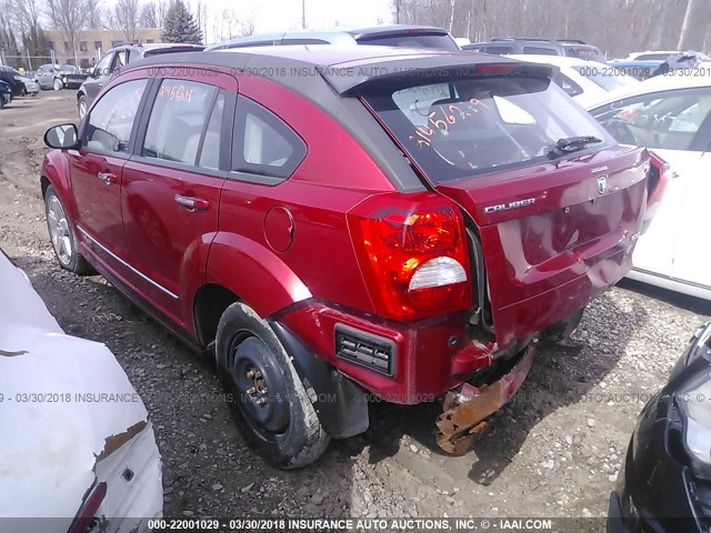 1B3HE78K97D525730 - 2007 DODGE CALIBER R/T RED photo 3