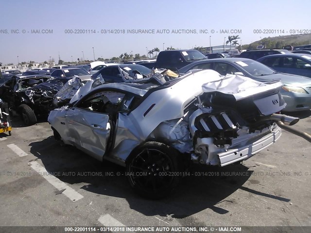 1FA6P8CF0H5228329 - 2017 FORD MUSTANG GT SILVER photo 3