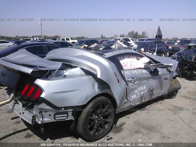 1FA6P8CF0H5228329 - 2017 FORD MUSTANG GT SILVER photo 4