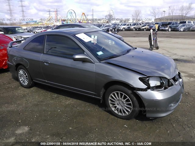 1HGEM22925L063075 - 2005 HONDA CIVIC EX GRAY photo 1