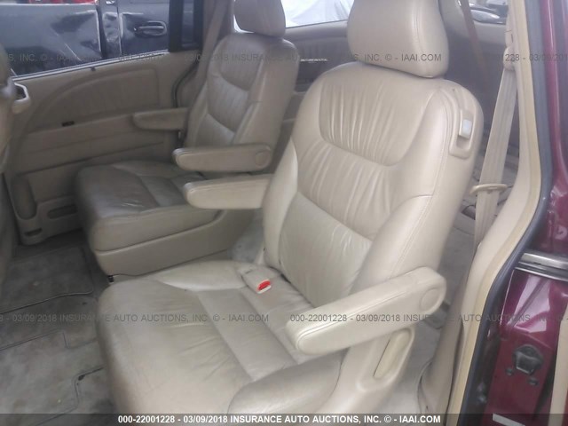 5FNRL38715B117242 - 2005 HONDA ODYSSEY EXL წითელი ფოტო 8
