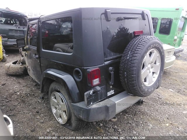 1J4FA54139L717506 - 2009 JEEP WRANGLER SAHARA BLACK photo 3